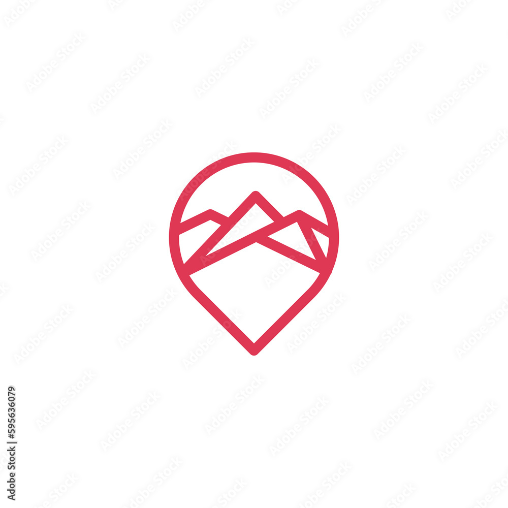 mountain location logo. mountain and pin with line art style vector.
mountain location logo. mountain and pin with line art style vector.