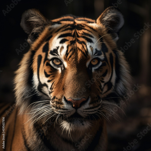 Tiger face close up ciematic