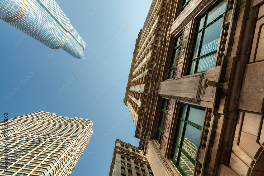 Obraz premium Downtown Chicago Skyscraper Skyline