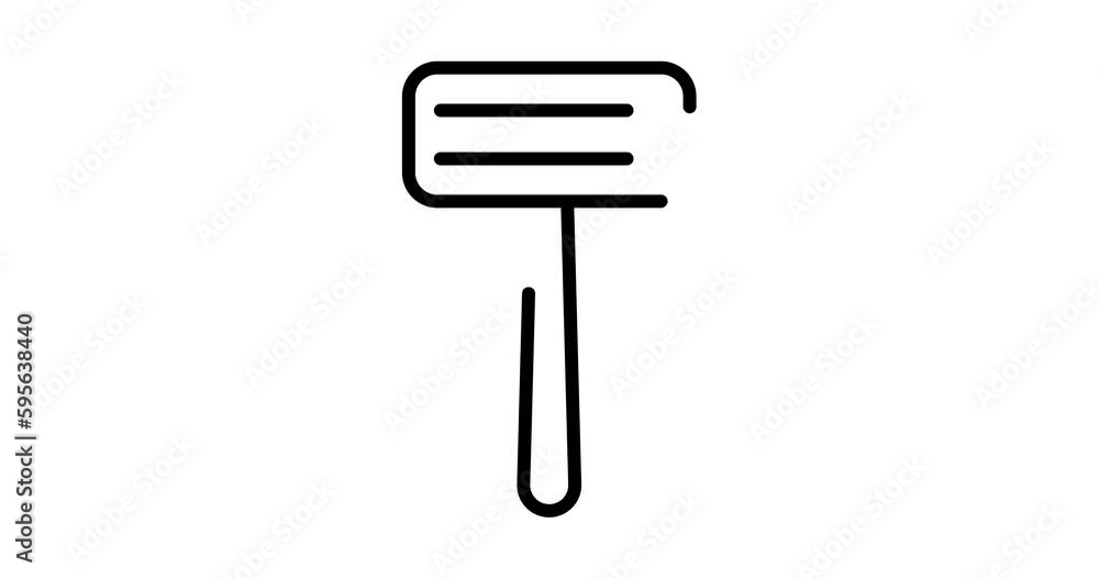 razor animated outline icon on white background. razor 4k video animation for web, mobile and ui design razor animated outline icon on white background. razor 4k video animation for web, mobile and ui design
