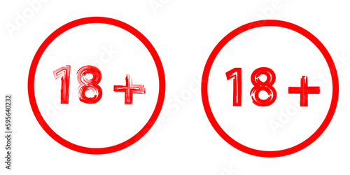 Plus 18 years movie icon. Censored sumbol vector ilustration.