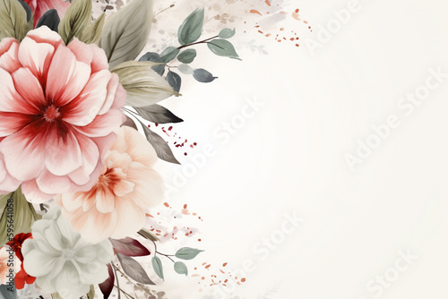 abstract background with flowers