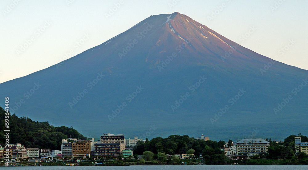 View of the Fuji volcano on the island of Honshu, Japan