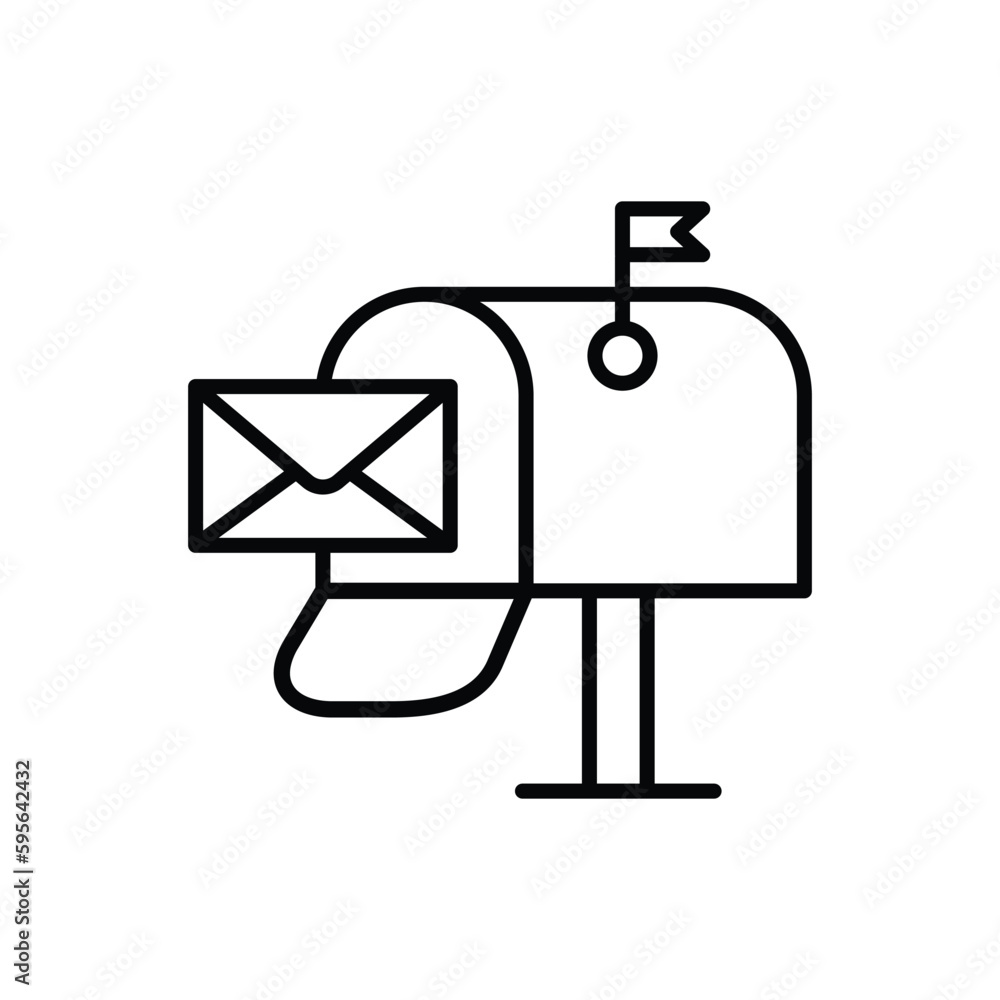Mail box icon vector design template Mail box icon vector design template