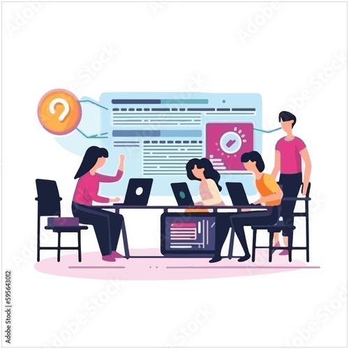 Team Writes Code Programming For App Or Website