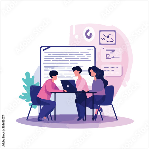 Team Writes Code Programming For App Or Website