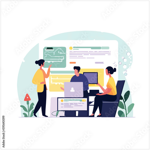 Team Writes Code Programming For App Or Website