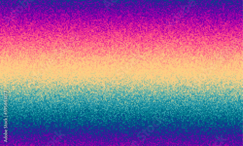 Pattern of a random small dots. Noise gradient background. Horizontal vector image