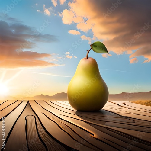 pear on the beach