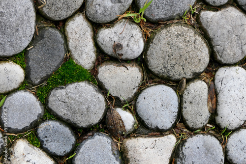 natural wall background with pebbles 