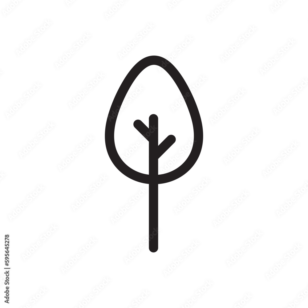 Tree vector line icon. Tree flat sign design. Tree symbol isolated pictogram. UX UI linear icon outline sign Tree vector line icon. Tree flat sign design. Tree symbol isolated pictogram. UX UI linear icon outline sign