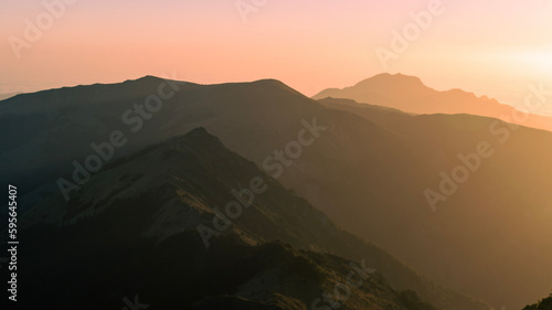 sunrise over mountains