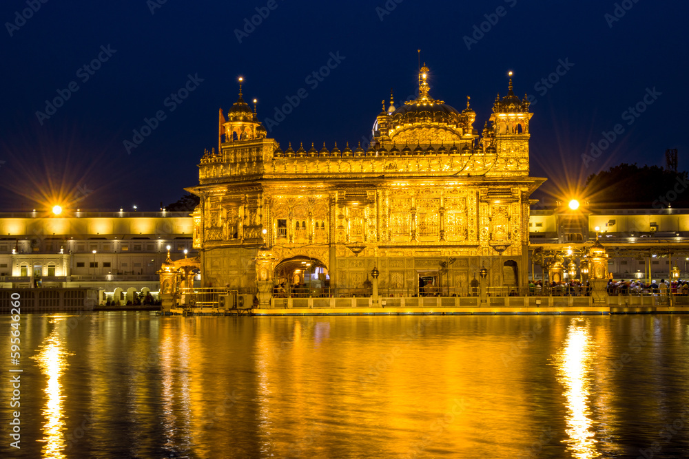 The Golden Temple Amritsar India (Sri Harimandir Sahib Amritsar), a central religious place of the Sikhs.