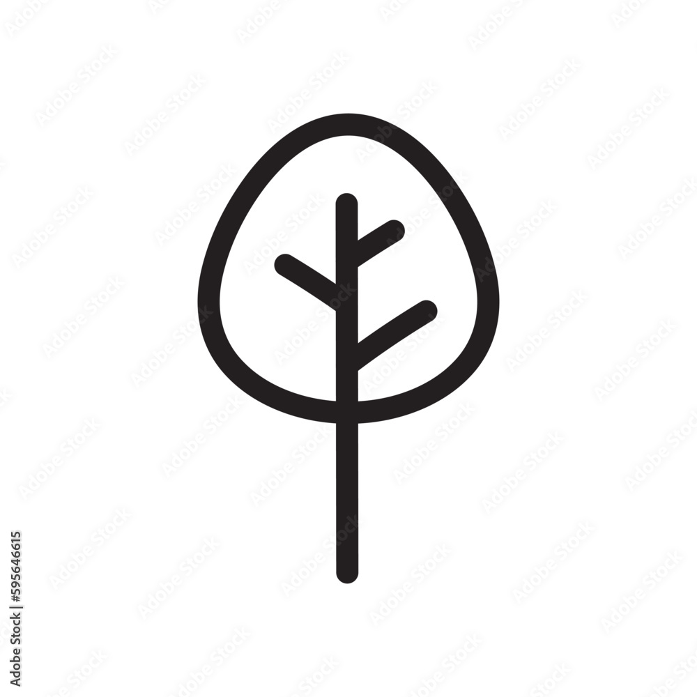 Tree vector line icon. Tree flat sign design. Tree symbol isolated pictogram. UX UI linear icon outline sign Tree vector line icon. Tree flat sign design. Tree symbol isolated pictogram. UX UI linear icon outline sign