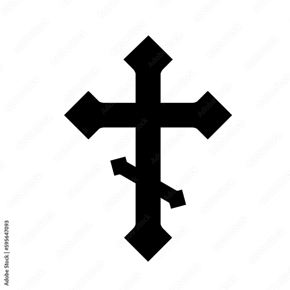 Orthodox cross - vector icon