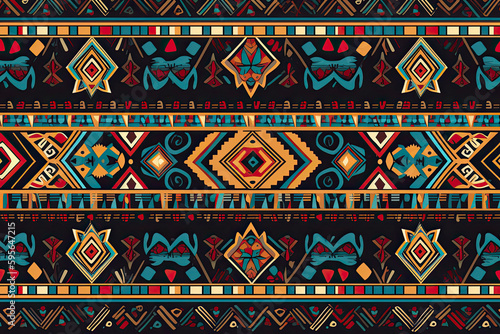 Ethnic seamless pattern. Traditional ornament background