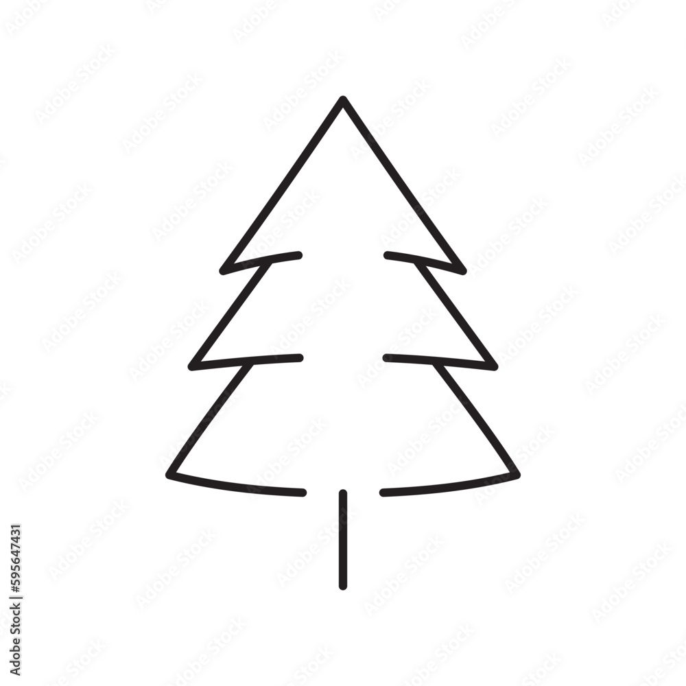Tree vector line icon. Tree flat sign design. Tree symbol isolated pictogram. UX UI linear icon outline sign Tree vector line icon. Tree flat sign design. Tree symbol isolated pictogram. UX UI linear icon outline sign