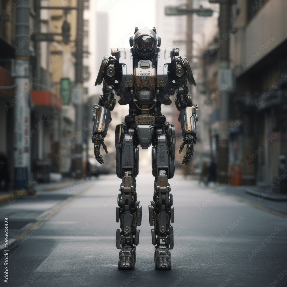 A robot, alone, in the old Tokyo A robot, alone, in the old Tokyo