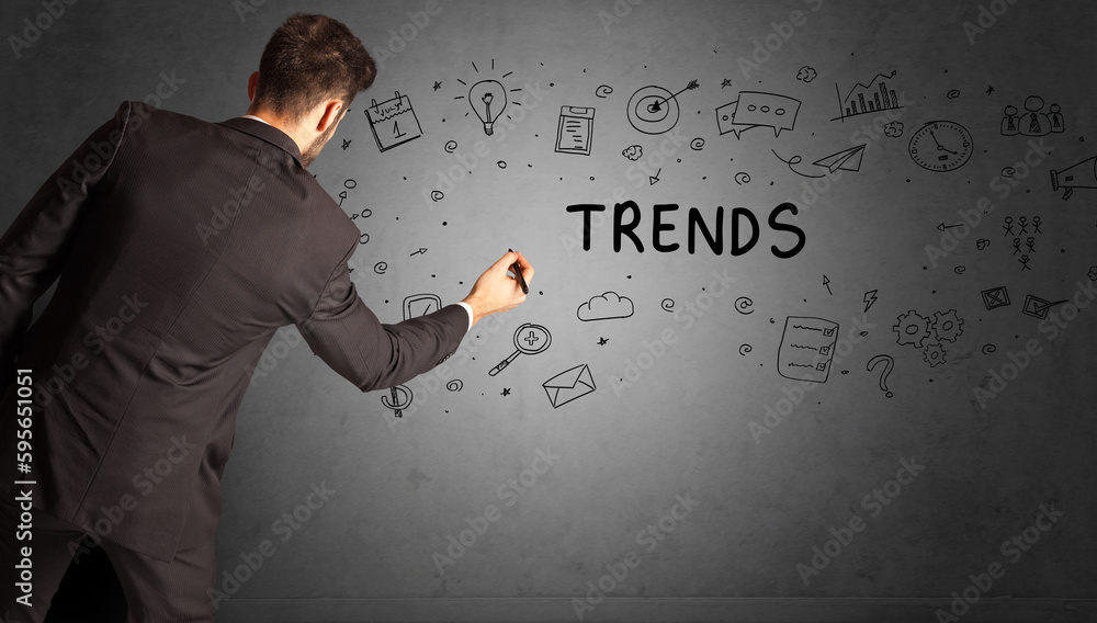 businessman drawing a creative idea sketch businessman drawing a creative idea sketch