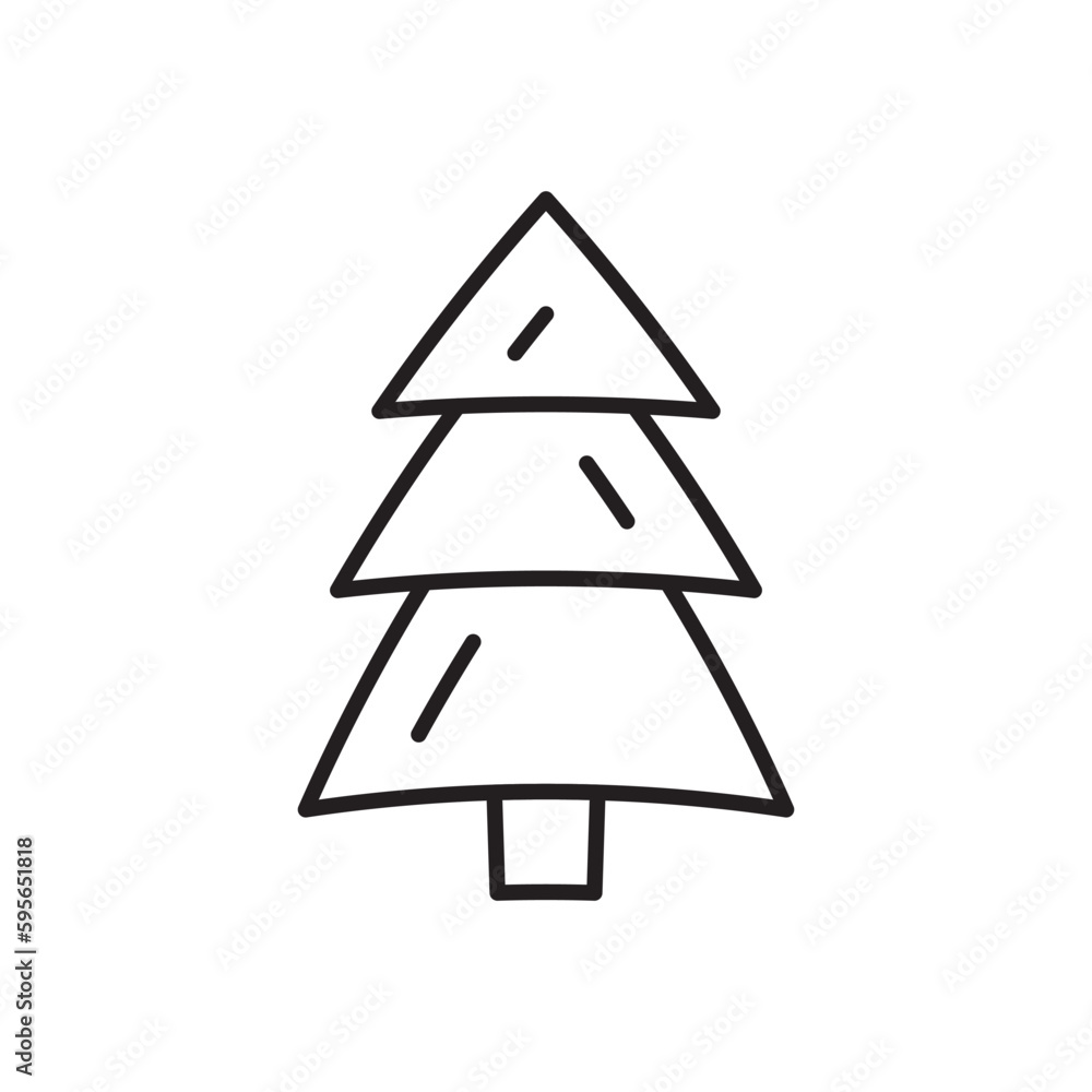 Tree vector line icon. Tree flat sign design. Tree symbol isolated pictogram. UX UI linear icon outline sign Tree vector line icon. Tree flat sign design. Tree symbol isolated pictogram. UX UI linear icon outline sign