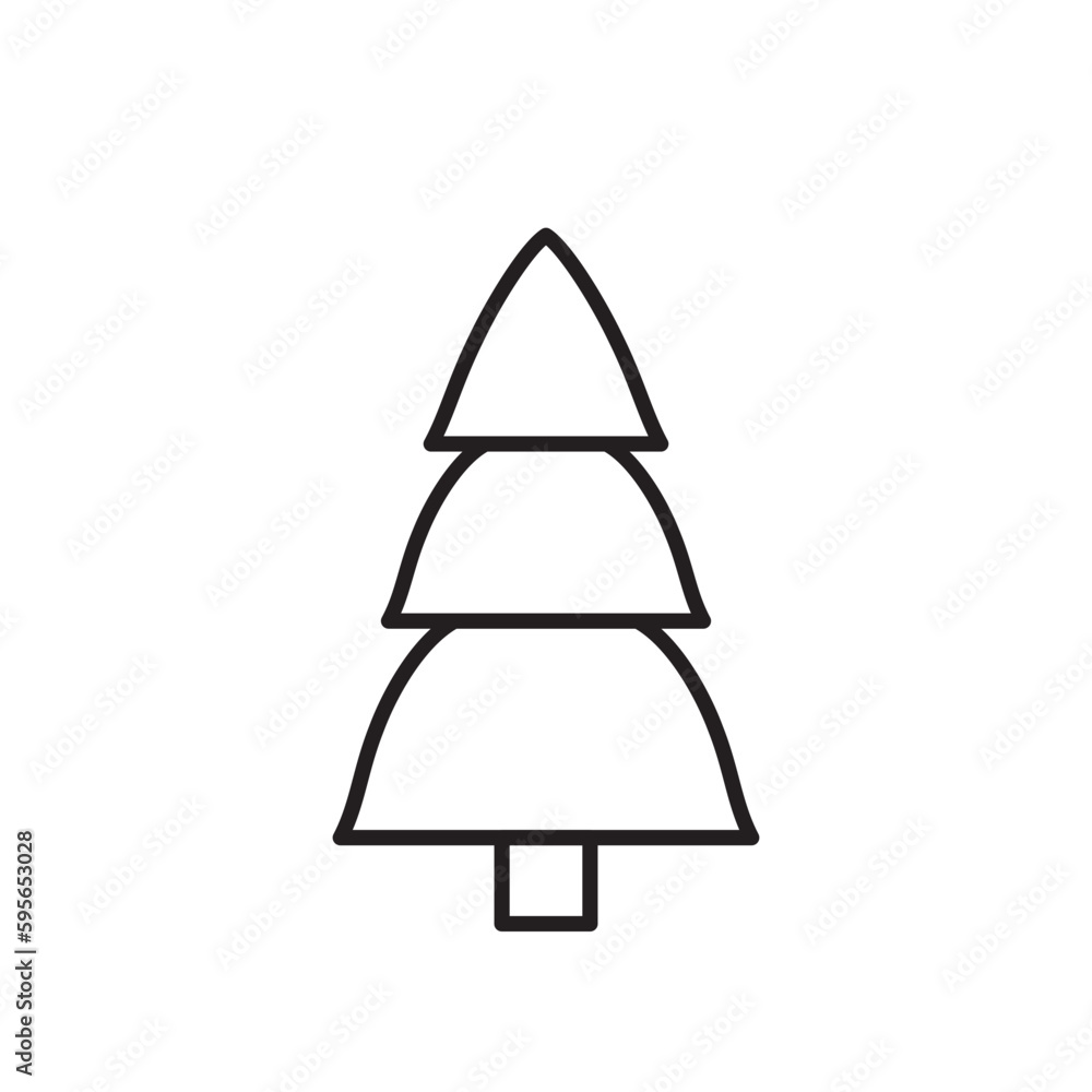 Tree vector line icon. Tree flat sign design. Tree symbol isolated pictogram. UX UI linear icon outline sign Tree vector line icon. Tree flat sign design. Tree symbol isolated pictogram. UX UI linear icon outline sign