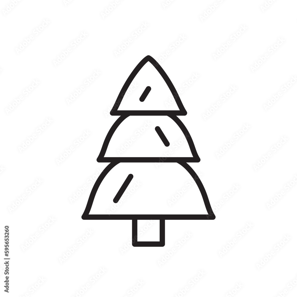 Tree vector line icon. Tree flat sign design. Tree symbol isolated pictogram. UX UI linear icon outline sign Tree vector line icon. Tree flat sign design. Tree symbol isolated pictogram. UX UI linear icon outline sign