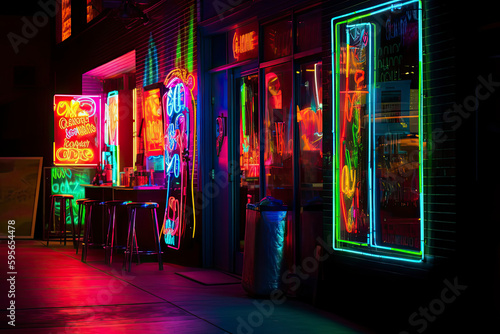 Bright and energetic theme featuring neon colors and abstract patterns inspired © rufous