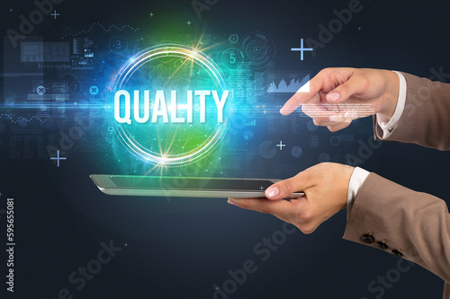 Close-up of a touchscreen, new tech concept