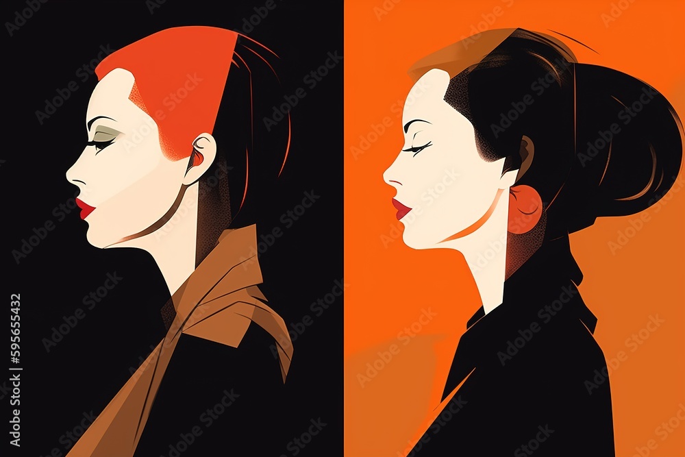 modern woman portrait illustration modern woman portrait illustration