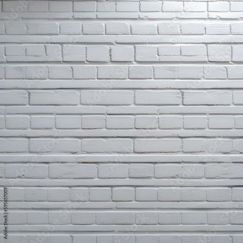 Wallpaper Mural White brick wall, generative ai Torontodigital.ca