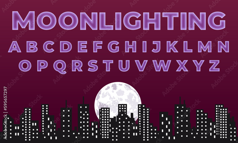 Retro Futuristic 80s font style Vector alphabet with interior neon Retro Futuristic 80s font style Vector alphabet with interior neon