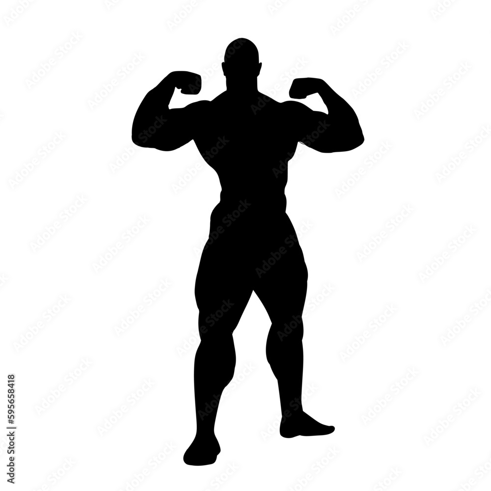 Bodybuilder silhouette - vector illustration Bodybuilder silhouette - vector illustration