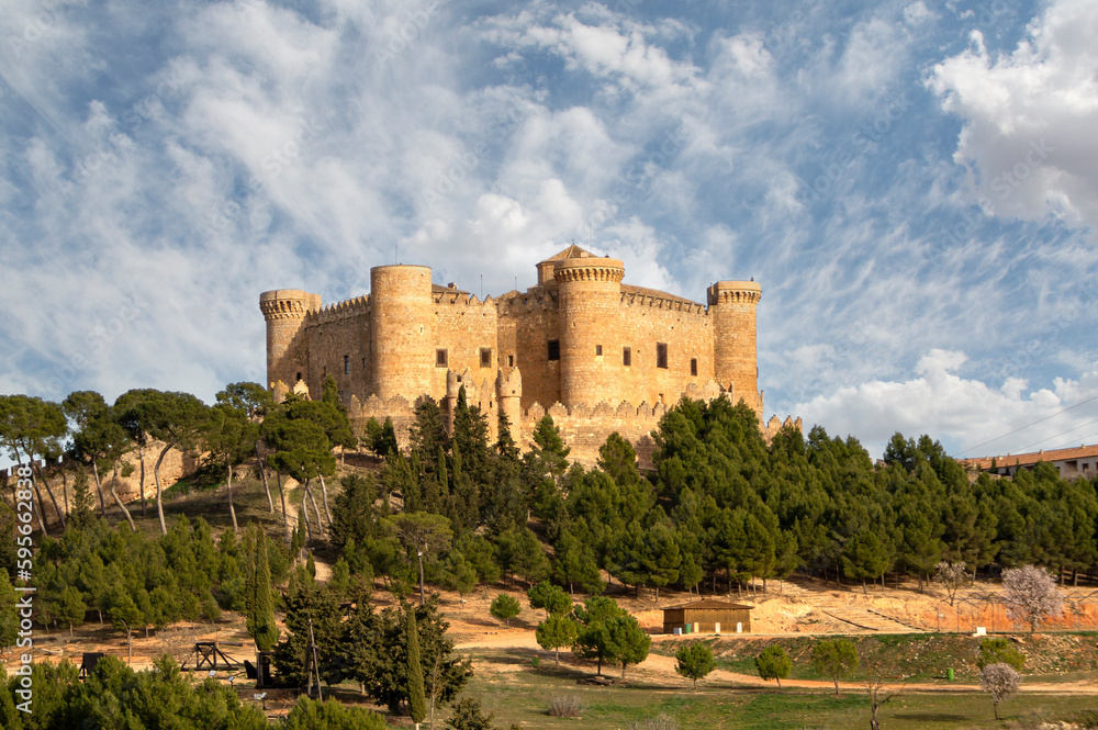 Medieval castle of the municipality of Belmonte, basin Spain