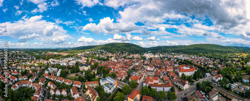 Old city of Ettlingen in Germany with Alb river. View of a central district of Ettlingen, Germany, with Alb river. Ettlingen, Baden Wurttemberg, Germany.
