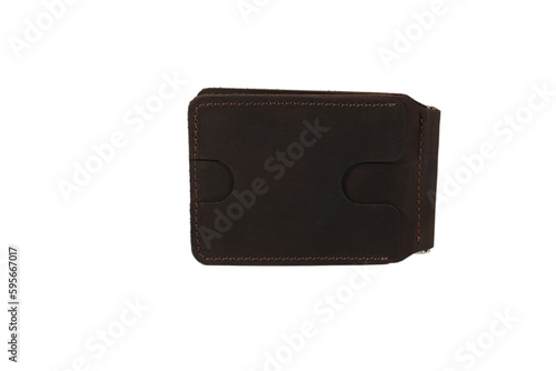 Genuine leather men's bifold wallet