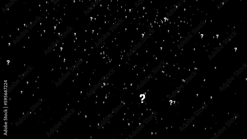 falling question marks flakes