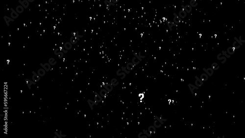 falling question marks flakes