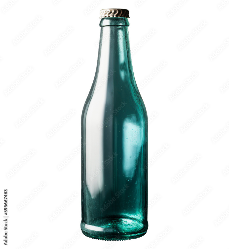 Bottle in transparent background. Generative AI. Bottle in transparent background. Generative AI.