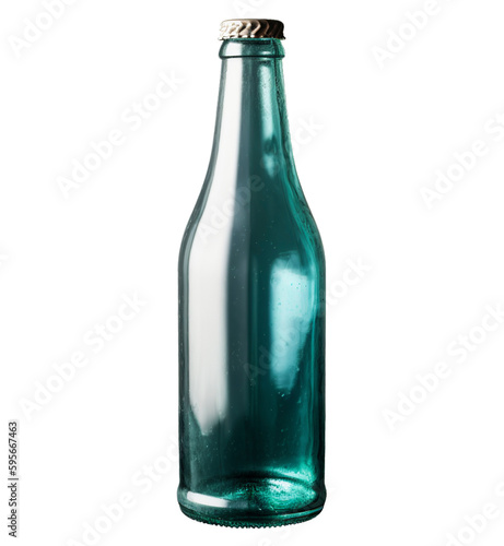 Bottle in transparent background. Generative AI.