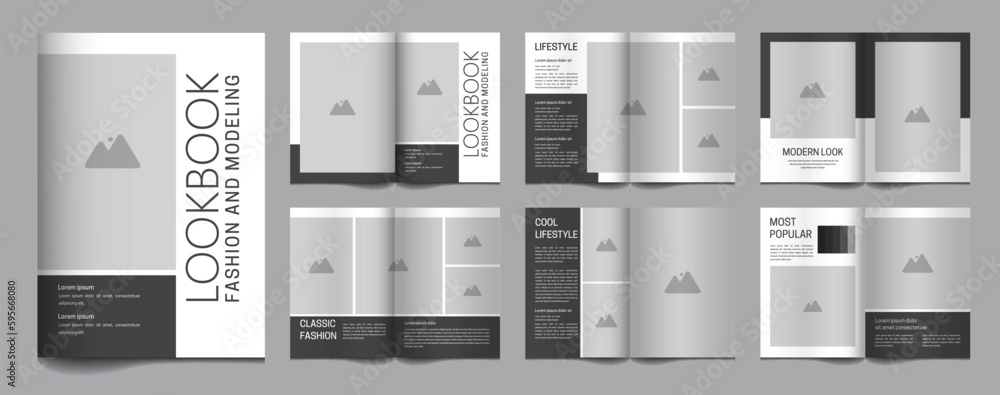 Modern fashion catalogue minimalist template design