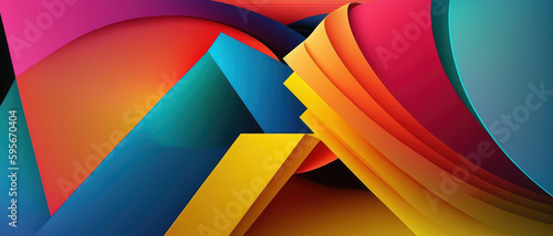 Wallpaper Mural Abstract colorful shapes background for design or presentation. Generative AI Torontodigital.ca