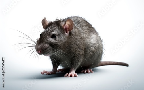 Wallpaper Mural A rat on a white background house rat domestic animal Generative AI Torontodigital.ca