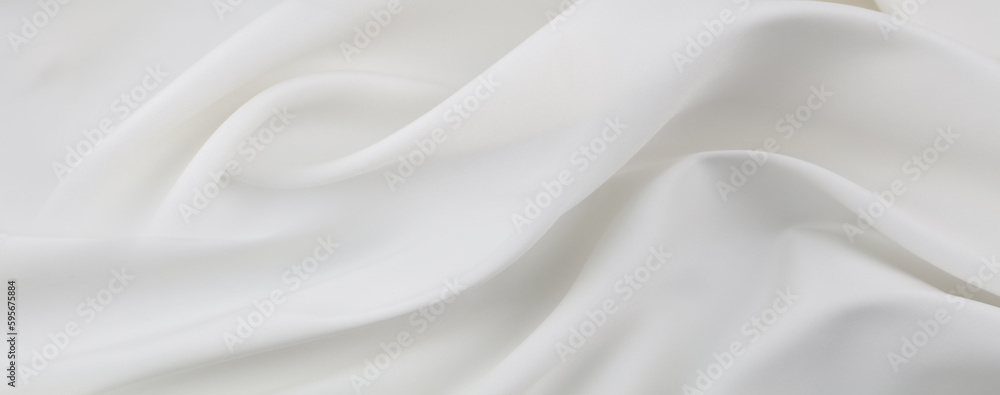 Obraz premium White silk fabric
