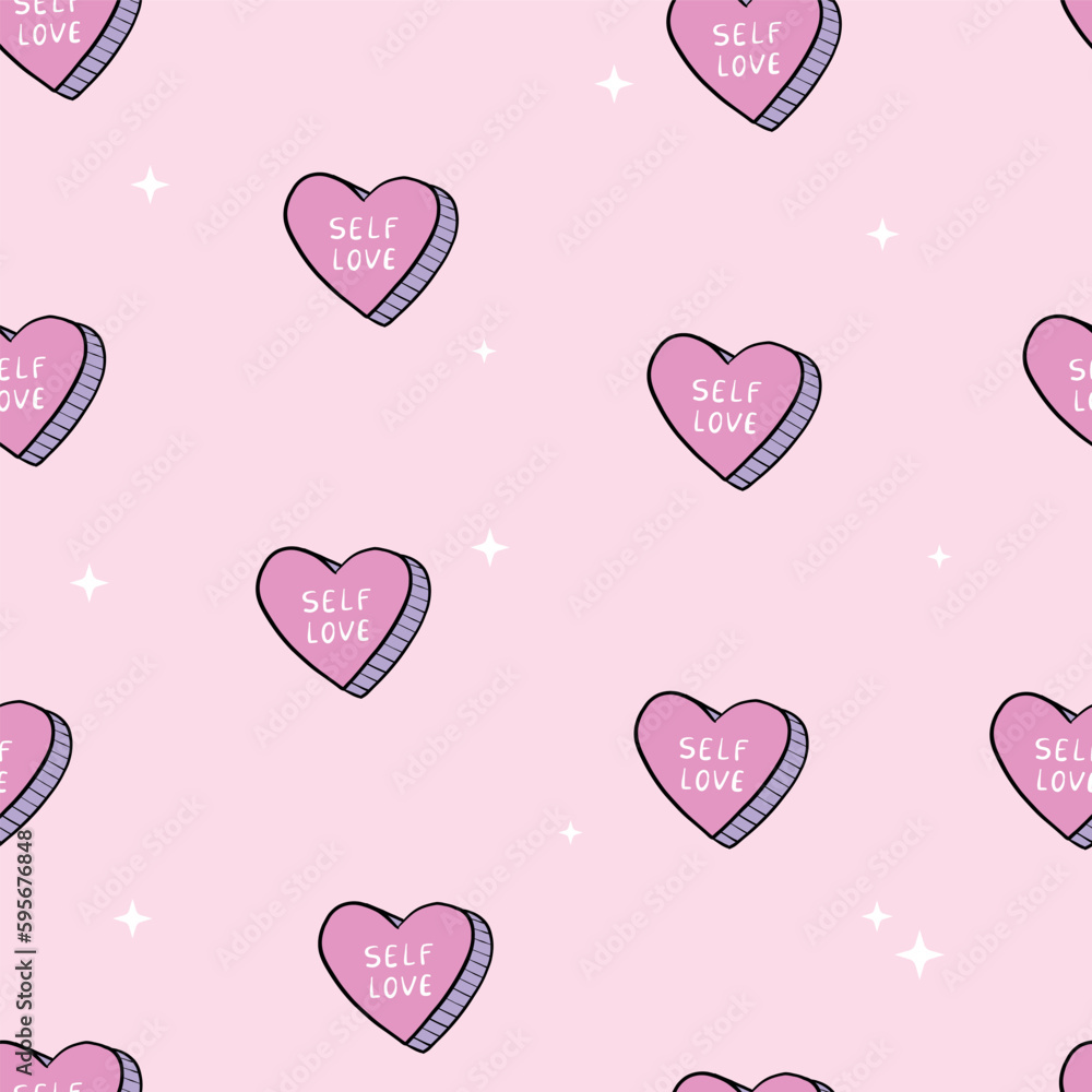 retro seamless pattern with heart doodles on light pink background. Good for nursery textile prints, wallpaper, scrapbooking, stationary, wrapping paper, etc. EPS 10