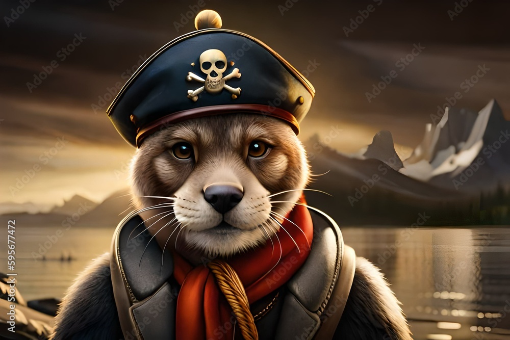 Fototapeta premium Wydra pirat