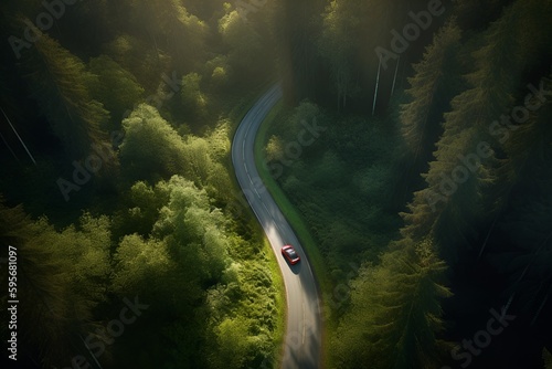 driving through the forest © N
