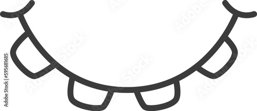 Cartoon Character Smiled Mouth