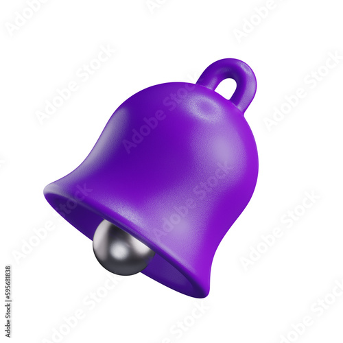 3D Bell Icon Violet