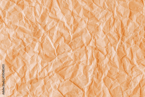 Fototapeta Naklejka Na Ścianę i Meble -  Recycled crumpled orange paper texture background