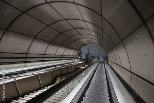 Interior of a train station